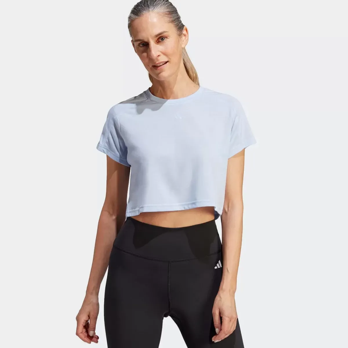 Adidas Tees & Tanks<Aeroready Train Essentials 3 Bar Logo Crop Tee