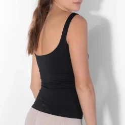 Aim Tees & Tanks<Black Ribbed Seamless Singlet