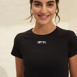 Aim Tees & Tanks<Black Soft Basic Short Sleeve