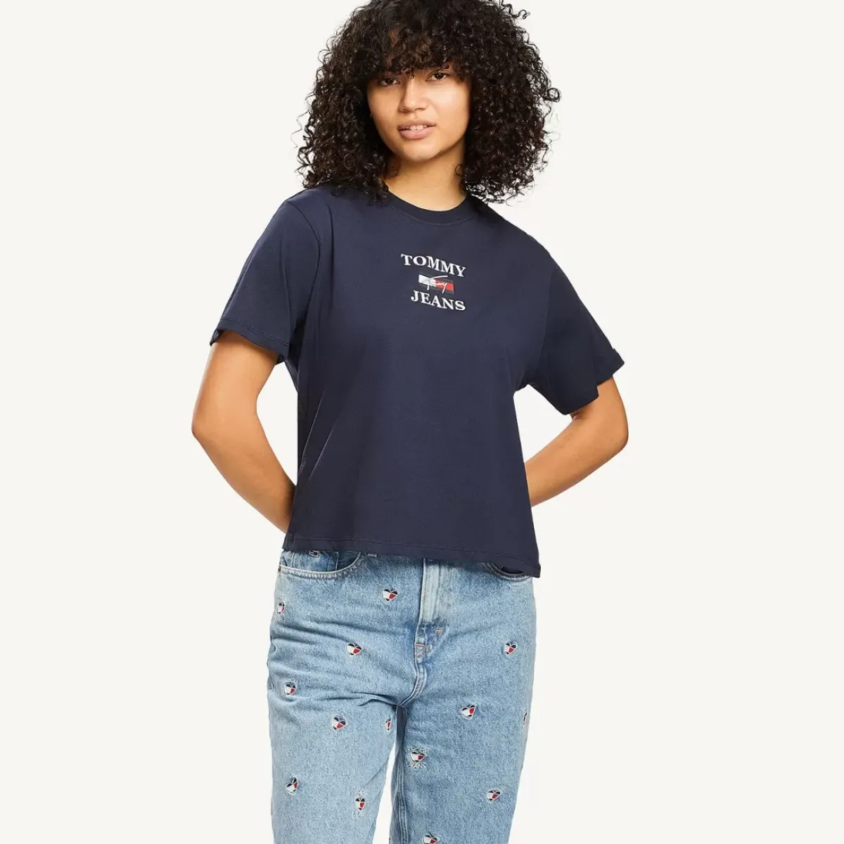 TOMMY HILFIGER Tees & Tanks<Boxy Crop Essential Logo Tee
