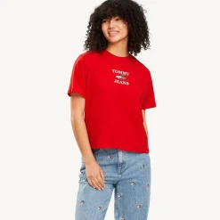 TOMMY HILFIGER Tees & Tanks<Boxy Crop Essential Logo Tee