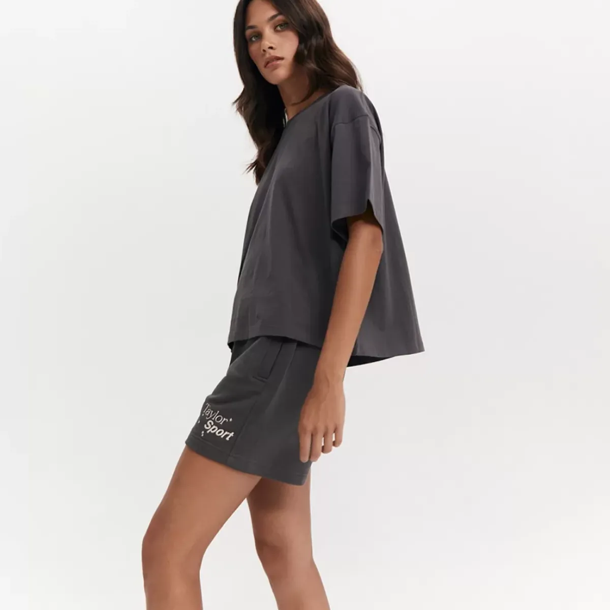 Taylor Sport Tees & Tanks<Boxy Tee In Shadow
