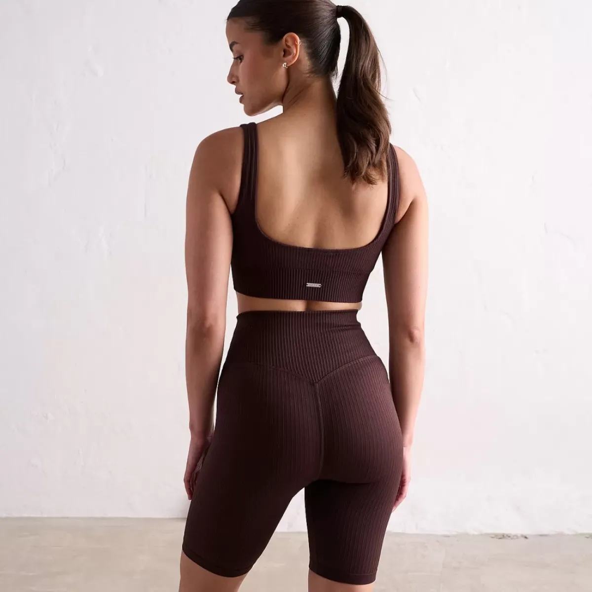 Aim Shorts<Cacao Ribbed Seamless Biker Shorts