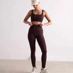 Aim Tights<Cacao Ribbed Seamless Tights