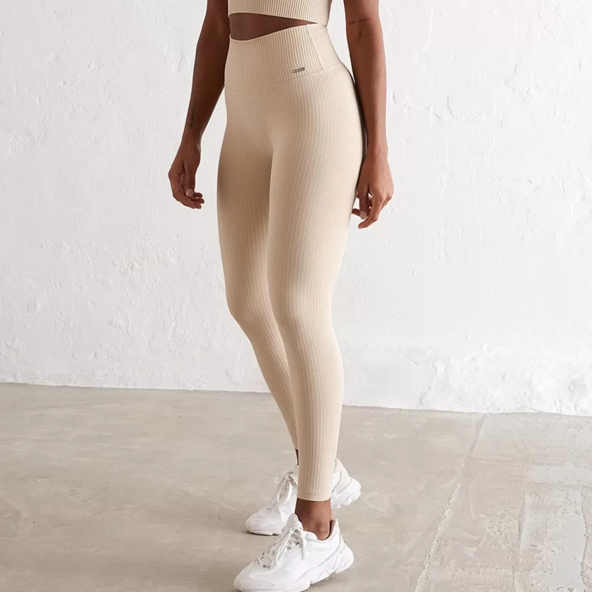Aim Tights<Cafe Au Lait Ribbed Seamless Tights