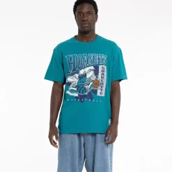 MITCHELL AND NESS Tees & Singlets<Charlotte Hornets Brush Off Tee Unisex