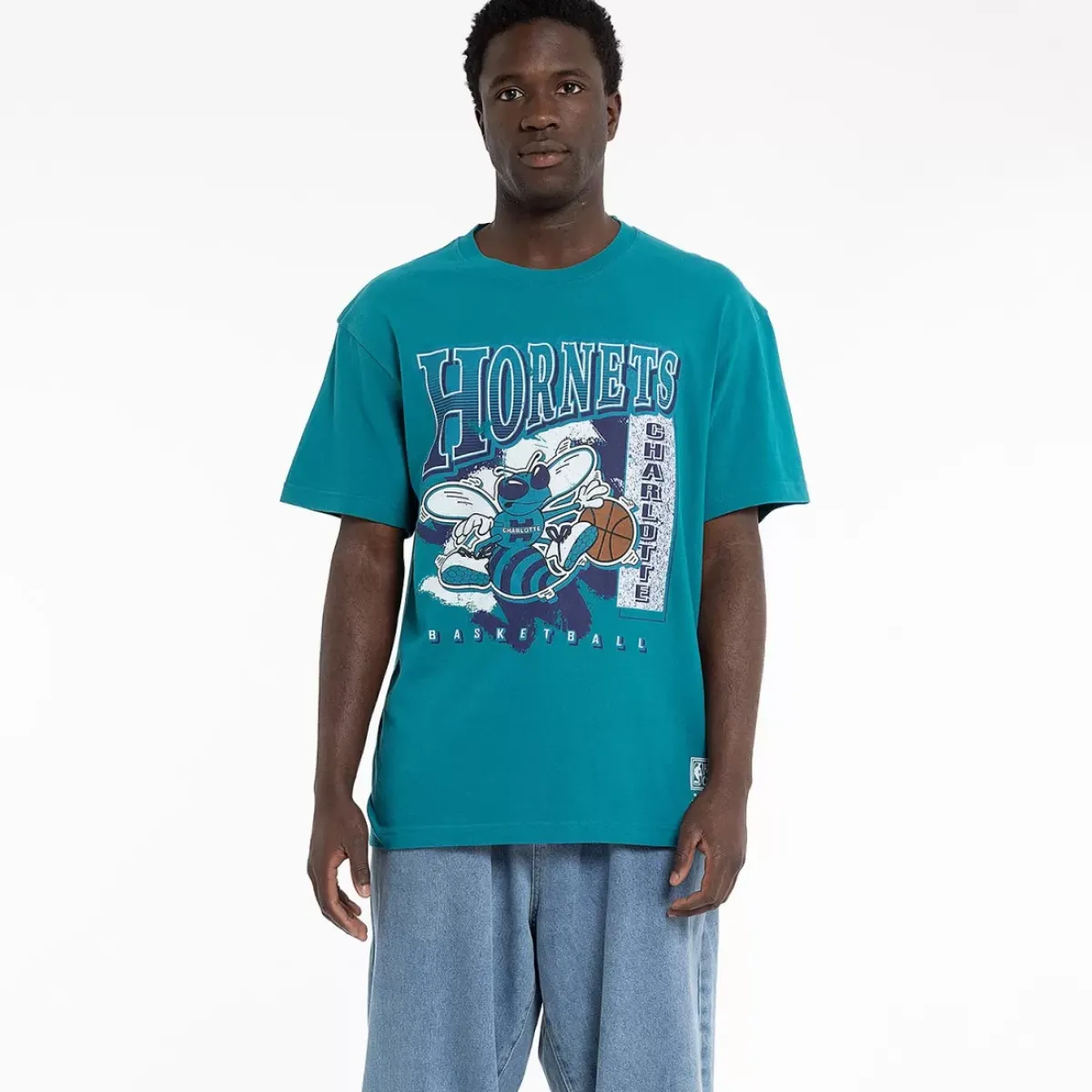 MITCHELL AND NESS Tees & Singlets<Charlotte Hornets Brush Off Tee Unisex