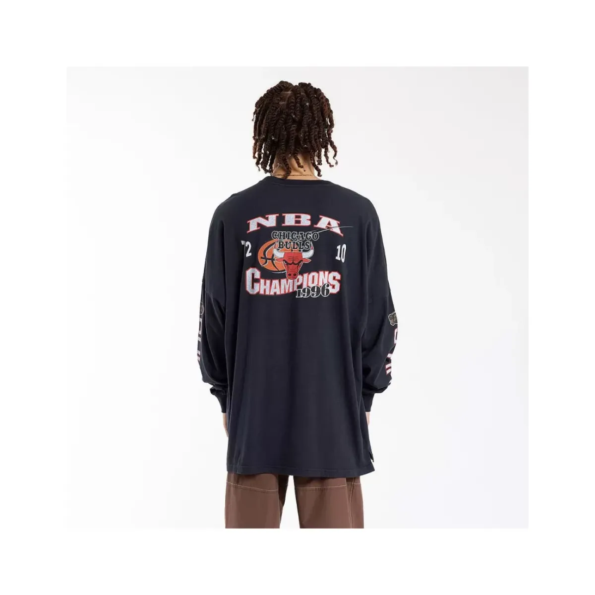 MITCHELL AND NESS Tees & Singlets<Chicago Bulls 1996 Champions Longsleeve Tee