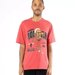 MITCHELL AND NESS Tees & Singlets<Chicago Bulls Caricature Tee Unisex