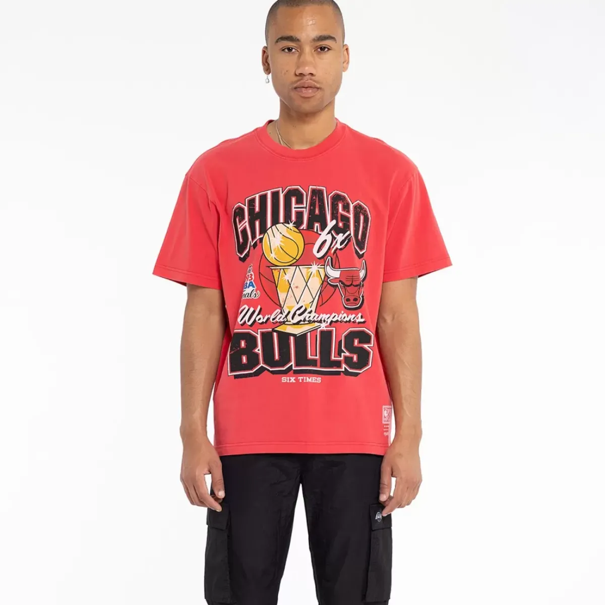 MITCHELL AND NESS Tees & Singlets<Chicago Bulls Champ History T-Shirt Unisex