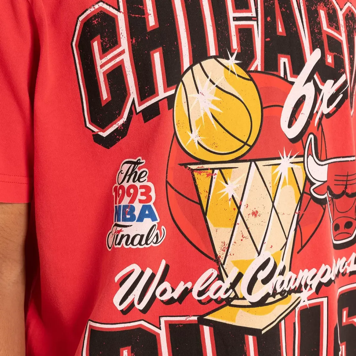 MITCHELL AND NESS Tees & Singlets<Chicago Bulls Champ History T-Shirt Unisex