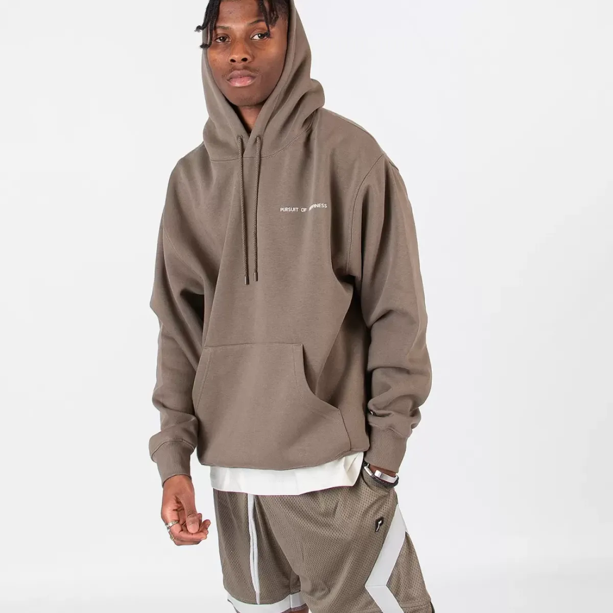 Pursuit of Happiness Hoodies & Crews<Classic Heavyweight Pullover In Otter/White