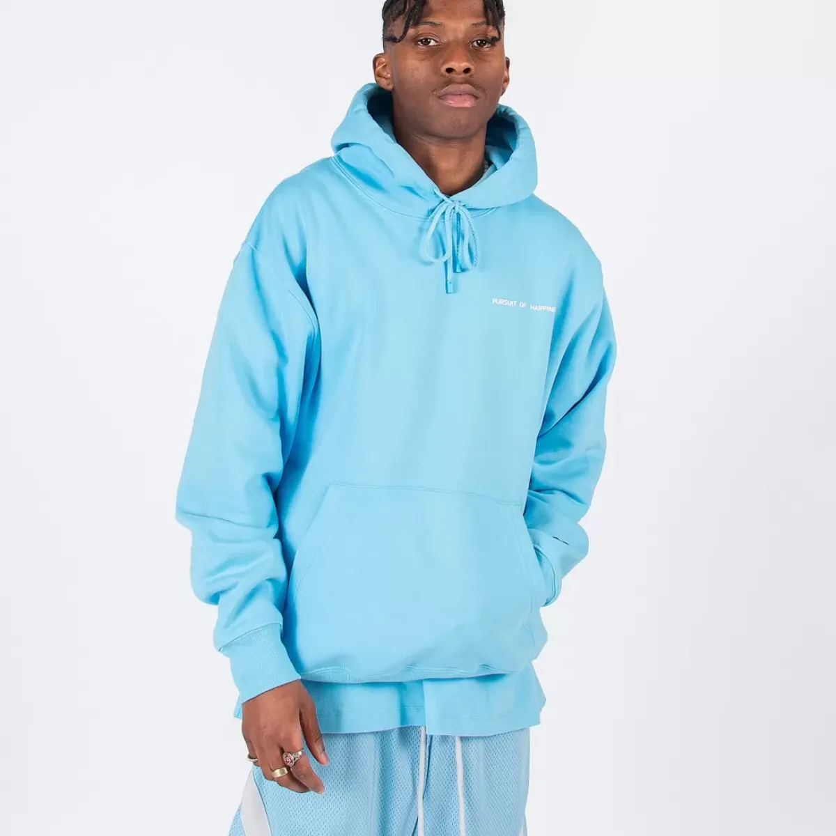 Pursuit of Happiness Hoodies & Crews<Classic Heavyweight Pullover In Skylight/White