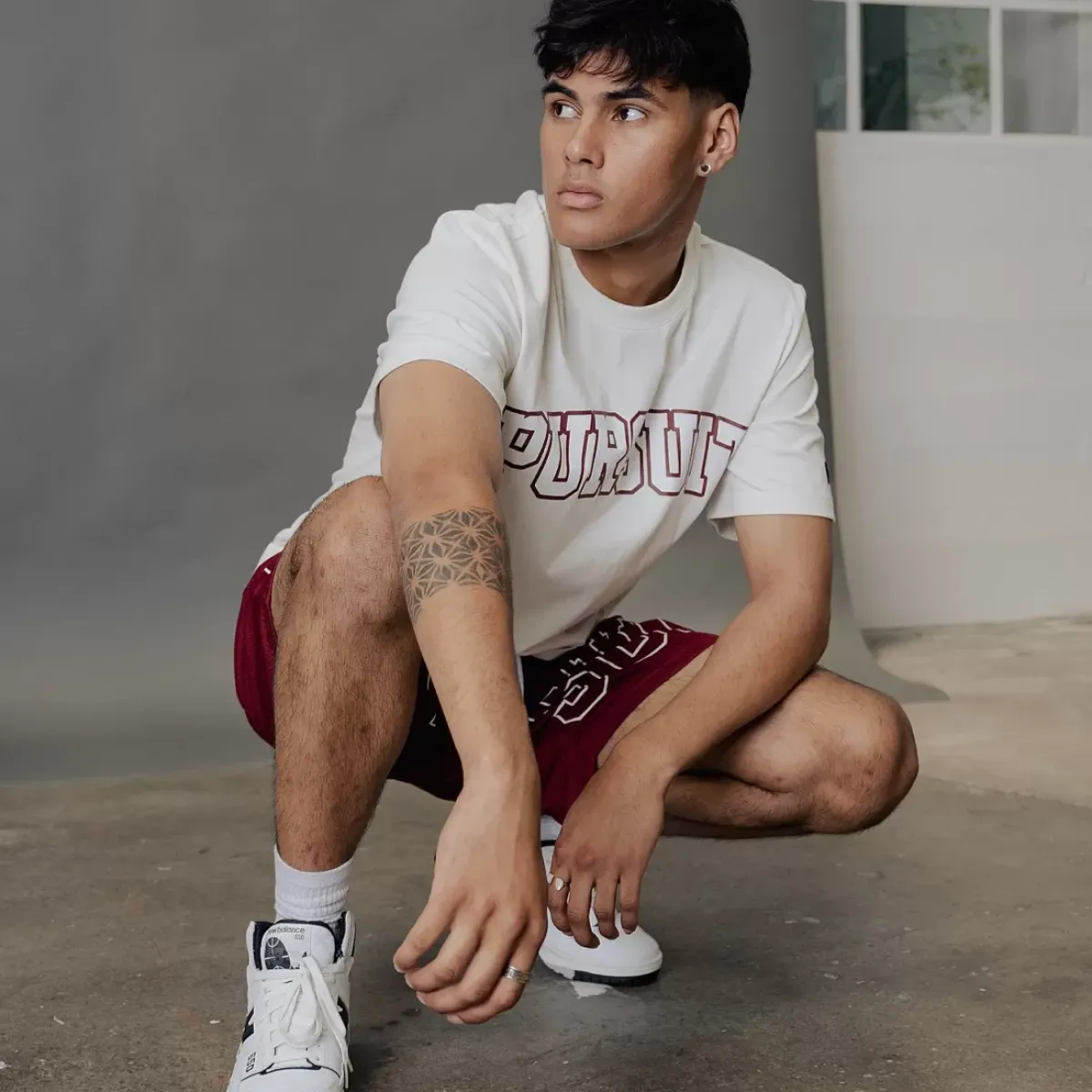 Pursuit of Happiness Tees & Singlets<Classic Track Pursuit Tee White