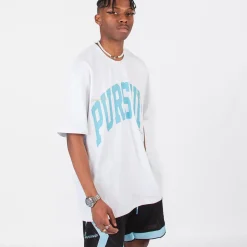 Pursuit of Happiness Tees & Singlets<Classic Track Tee Move Print In White/Skylight/Sand