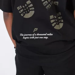 Pursuit of Happiness Tees & Singlets<Classic Track Tee Move Print In Black/Otter/White