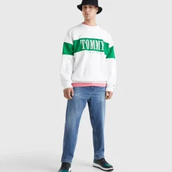 TOMMY HILFIGER Hoodies & Crews<Colour-Blocked Logo Embroidery Sweatshirt