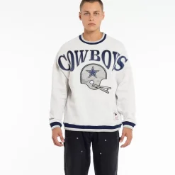 MITCHELL AND NESS Hoodies & Crews<Dallas Cowboys Satin Fill Crewneck Unisex