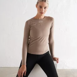 Aim Tees & Tanks<Espresso Soft Seamless Long Sleeve T-Shirt