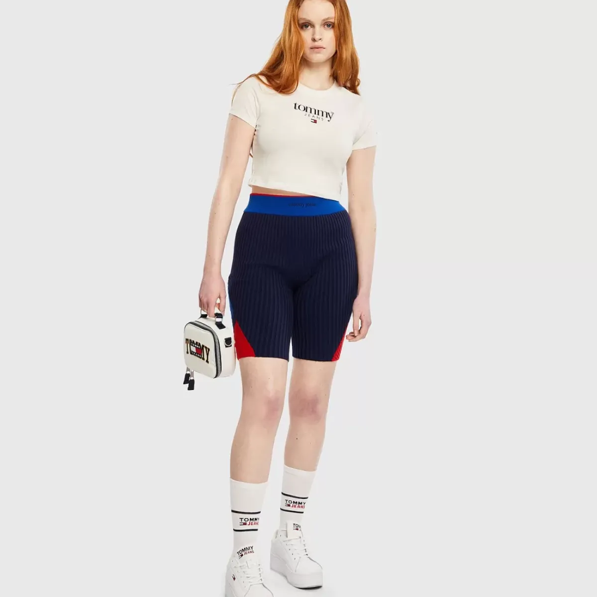 TOMMY HILFIGER Tees & Tanks<Essential Logo Cropped Fit T-Shirt