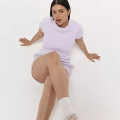 Taylor Sport Tees & Tanks<Essential Rib Tee In Lilac