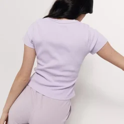Taylor Sport Tees & Tanks<Essential Rib Tee In Lilac