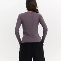 Taylor Sport Tees & Tanks<Everyday Rib Long Sleeve In Shadow