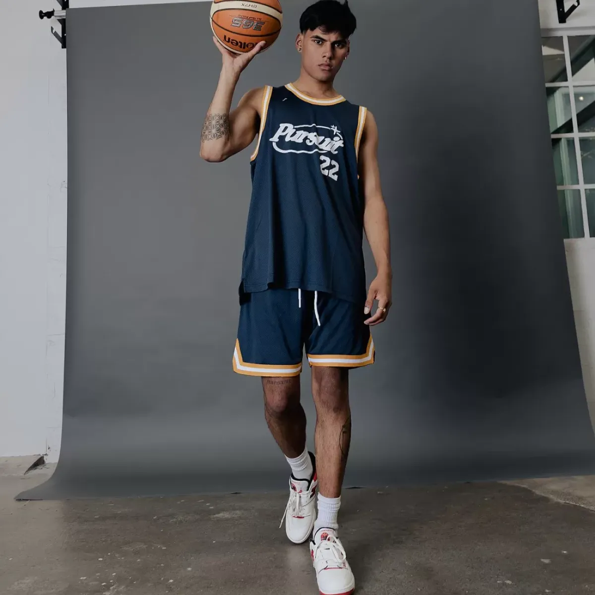 Pursuit of Happiness Tees & Singlets<Game Day Singlet Navy Gold
