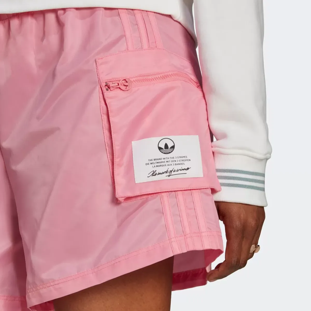 Adidas Originals Shorts<High-Waist Nylon Shorts