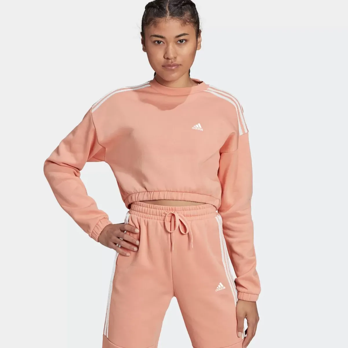 Adidas Hoodies & Crews<Hyperglam Crop Crew Sweatshirt