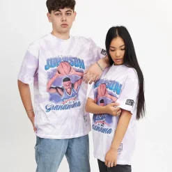 MITCHELL AND NESS Tees & Tanks<Larry Johnson Hall Of Fame Tye Dye Tee Unisex