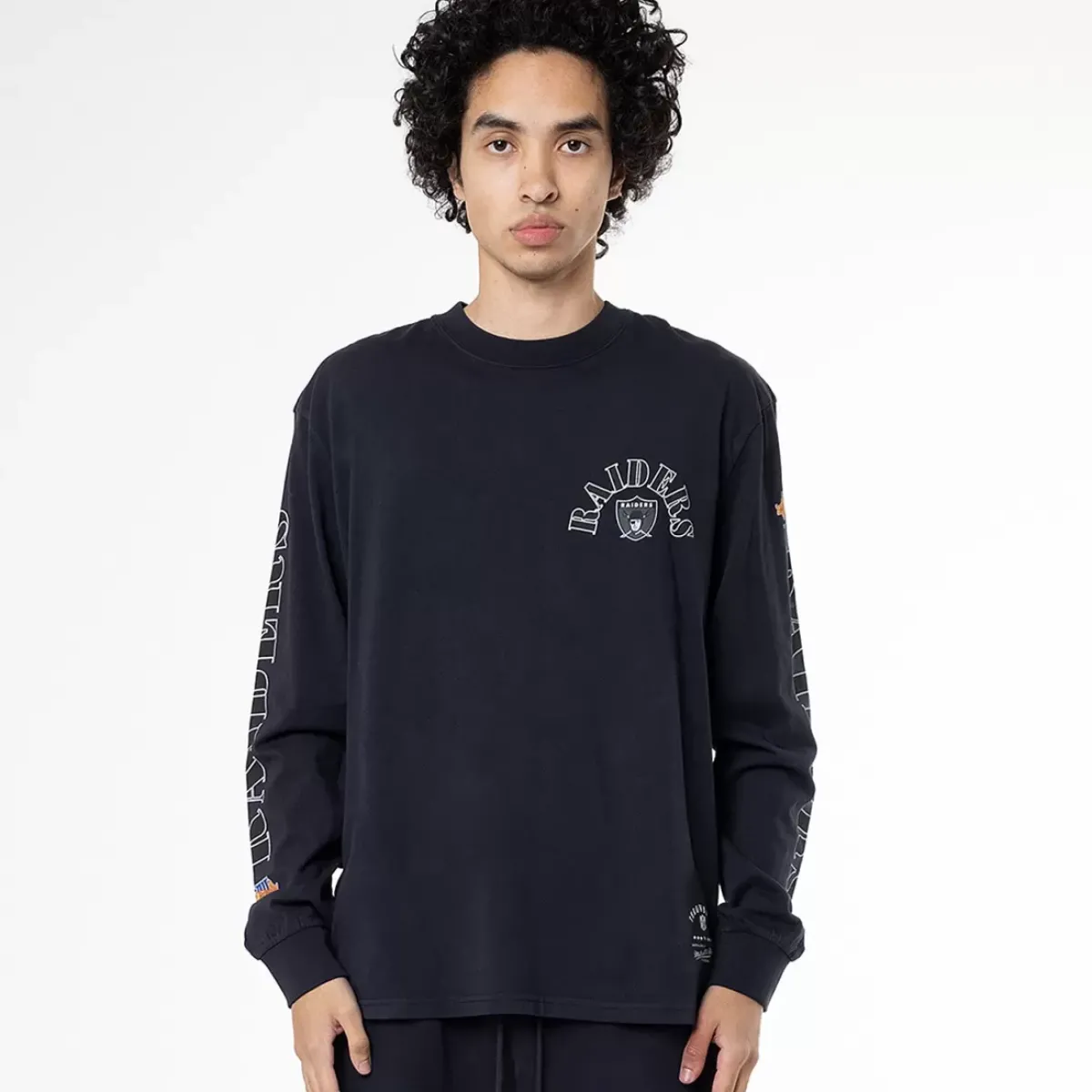 MITCHELL AND NESS Tees & Singlets<Las Vegas Raiders Arch Long-Sleeve Tee Unisex