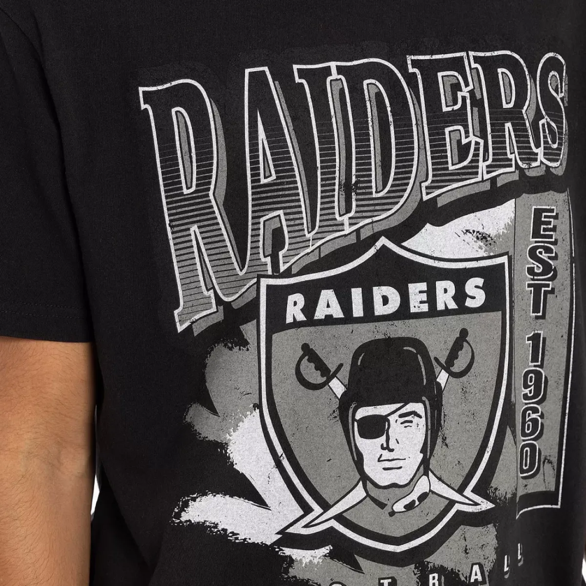MITCHELL AND NESS Tees & Tanks<Las Vegas Raiders Brush Off Tee Unisex