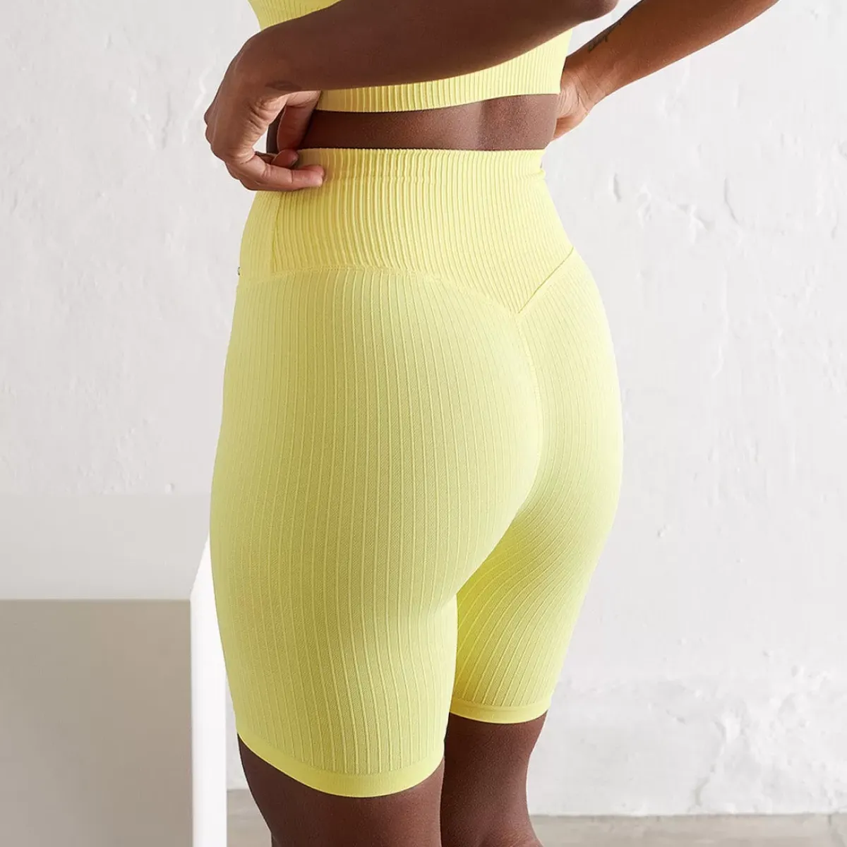 Aim Tights<Lemonade Ribbed Seamless Biker Shorts