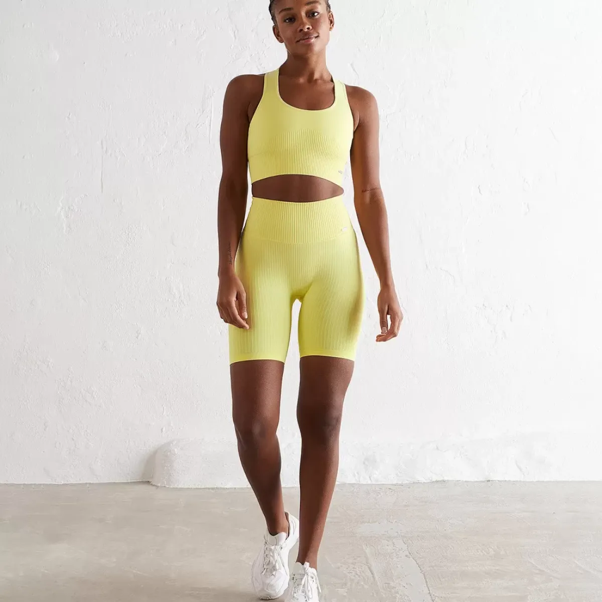 Aim Tights<Lemonade Ribbed Seamless Biker Shorts
