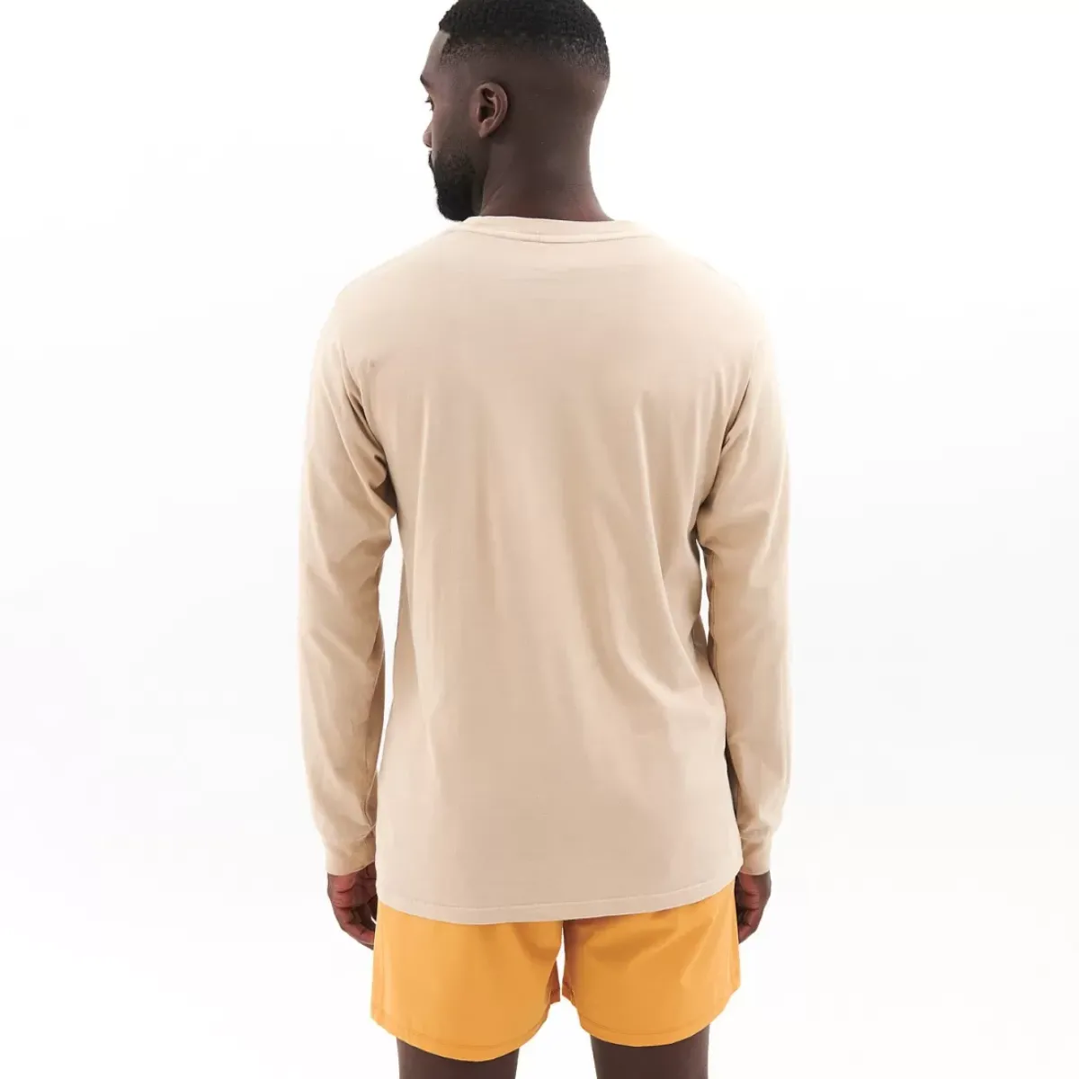PE Nation Tees & Singlets<Line Block Long Sleeve Tee In Pale Khaki
