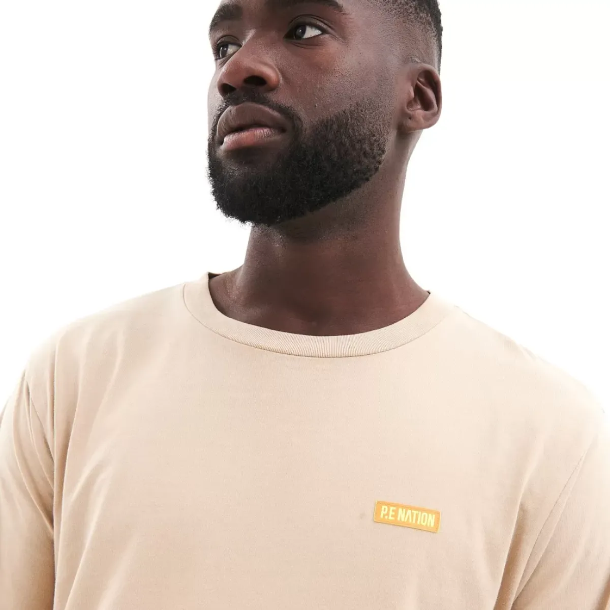 PE Nation Tees & Singlets<Line Block Long Sleeve Tee In Pale Khaki