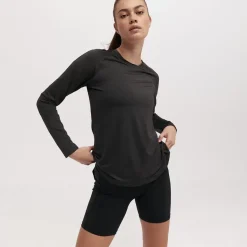 Taylor Sport Tees & Tanks<Long Sleeve Run Top In Charcoal