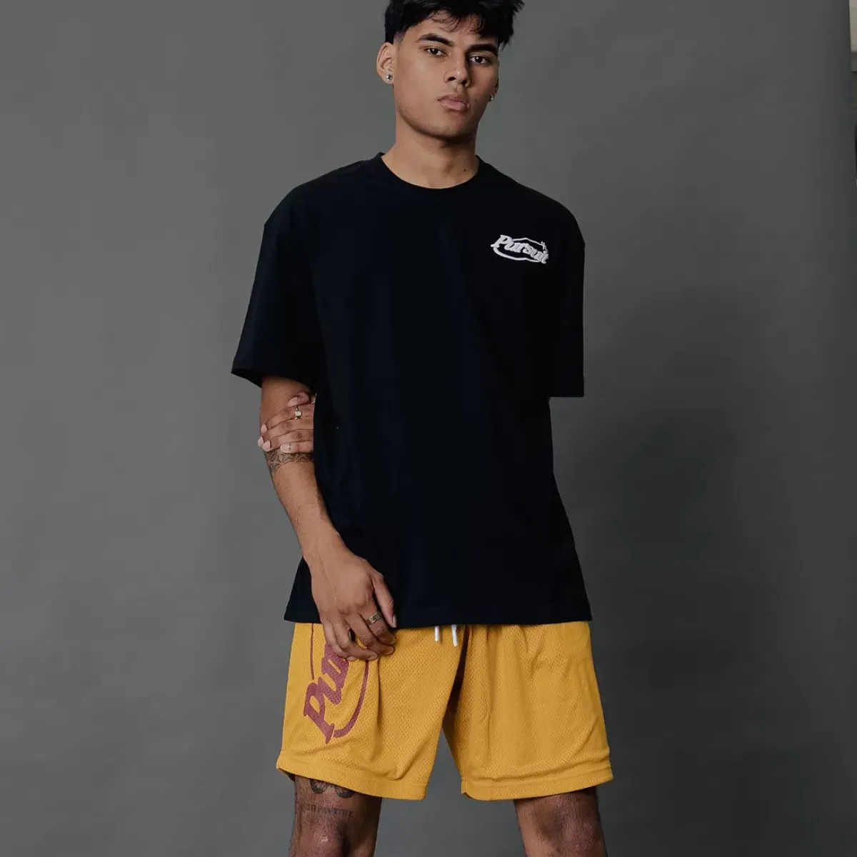 Pursuit of Happiness Tees & Singlets<Loose Drop Shoulder Tee Black Quote