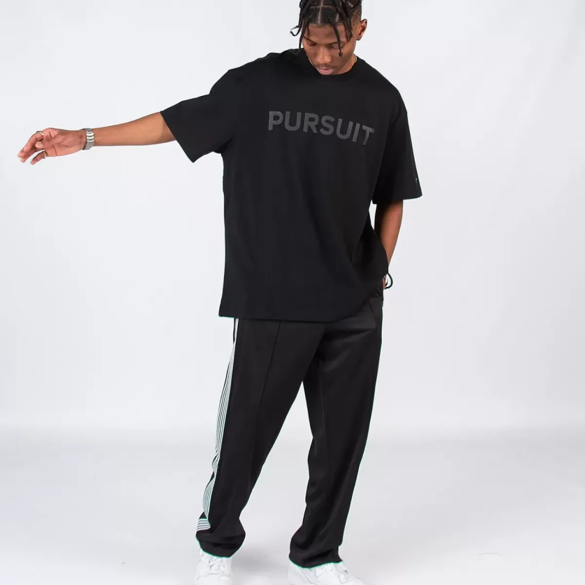 Pursuit of Happiness Tees & Singlets<Loose Drop Shoulder Tee In Black