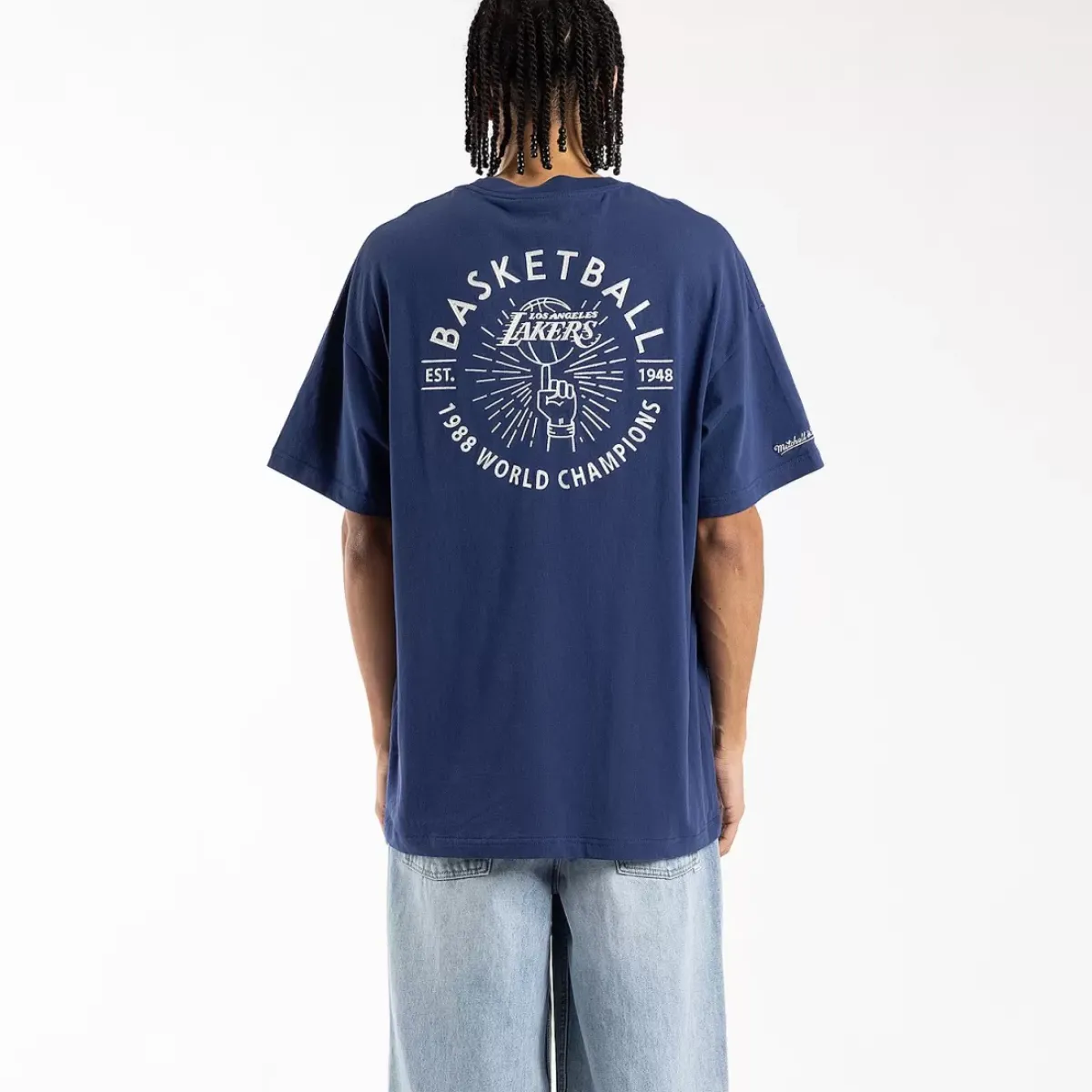 MITCHELL AND NESS Tees & Tanks<Los Angeles Lakers 1988 World Champions Tee Unisex