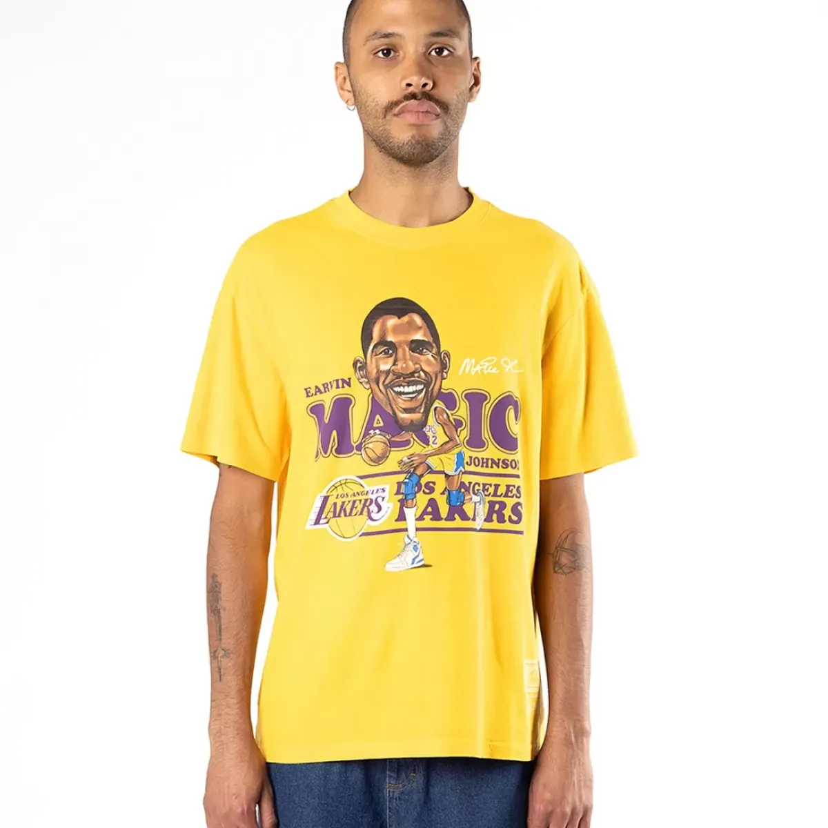 MITCHELL AND NESS Tees & Singlets<Los Angeles Lakers Caricature Tee