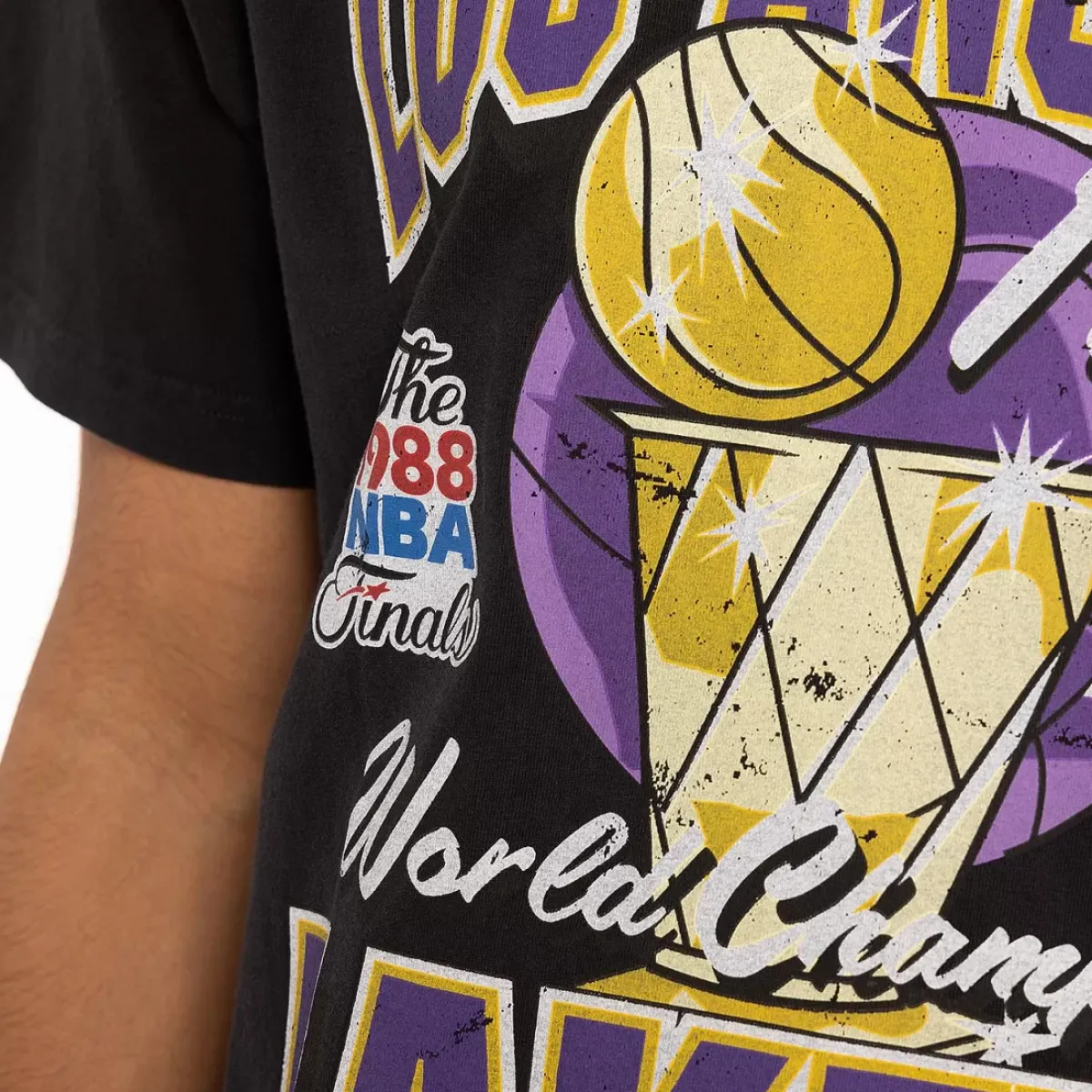 MITCHELL AND NESS Tees & Tanks<Los Angeles Lakers Champ History T-Shirt Unisex
