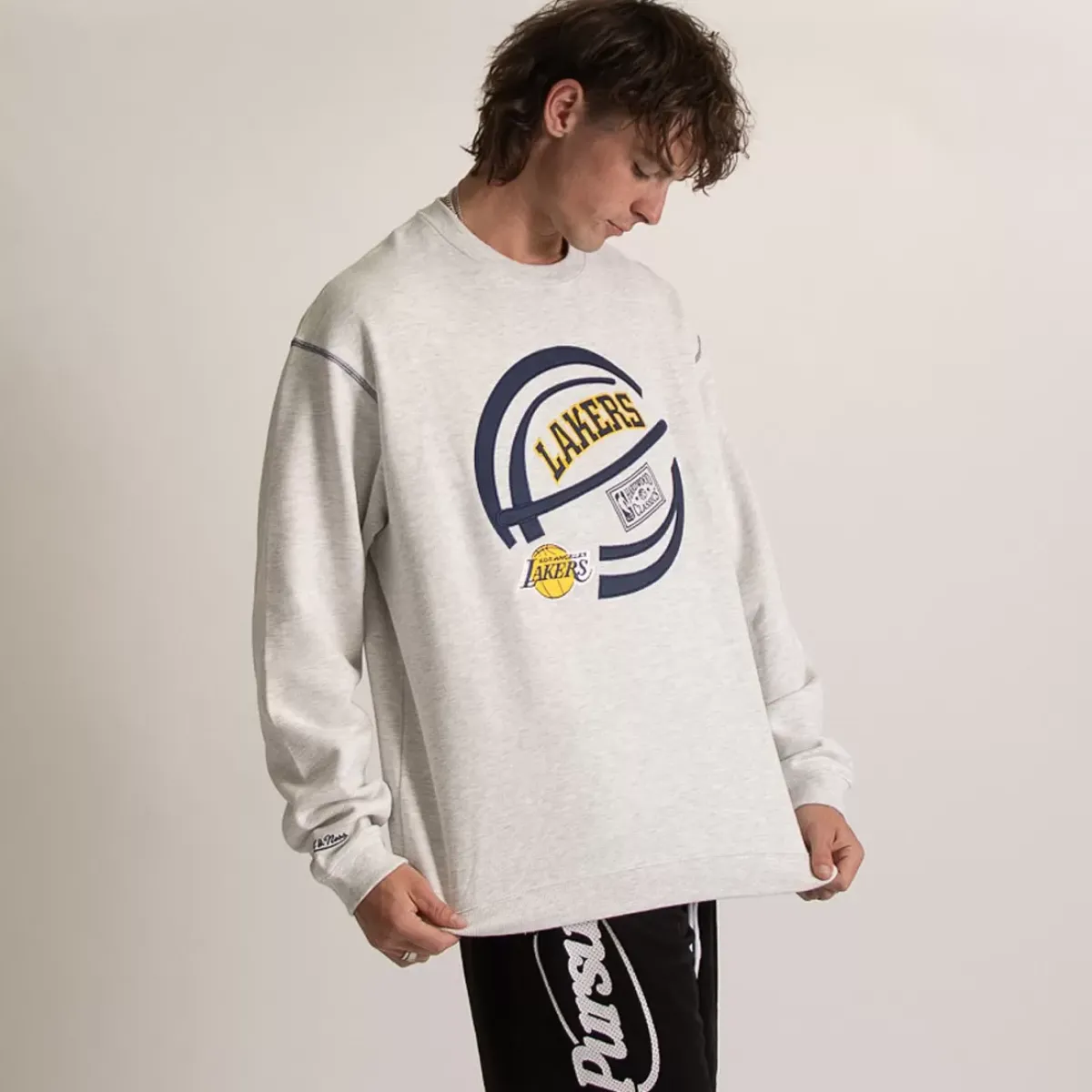 MITCHELL AND NESS Hoodies & Crews<Los Angeles Lakers On The Bounce Crewneck Unisex