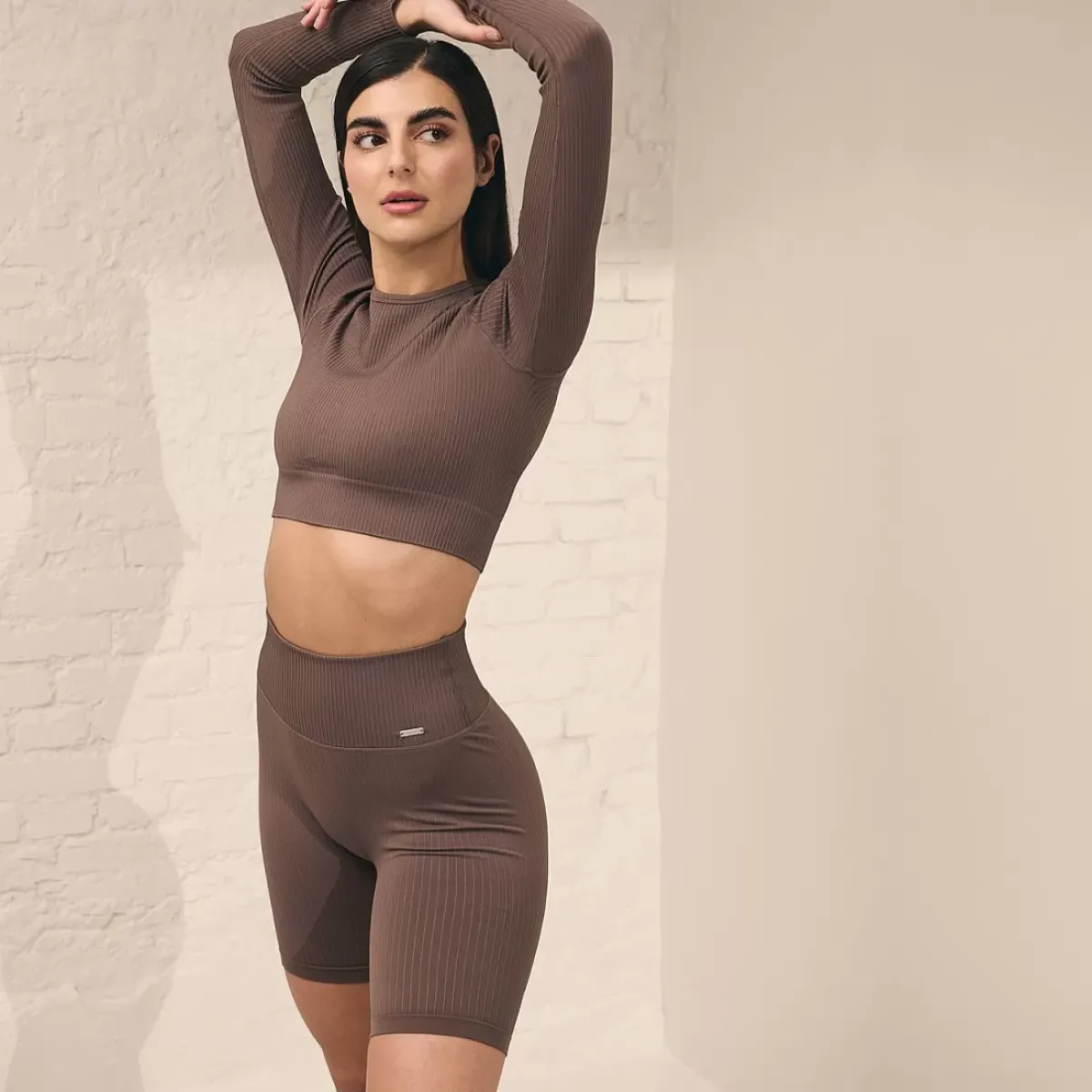 Aim Shorts<Macchiato Ribbed Seamless Biker Shorts