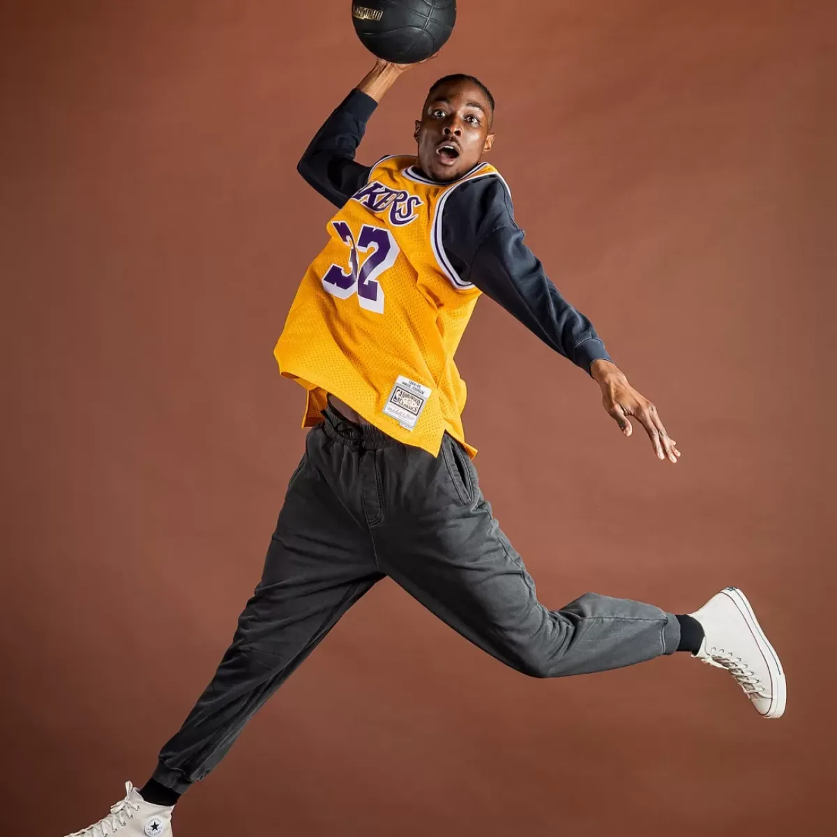 MITCHELL AND NESS Tees & Singlets<Magic Johnson Los Angeles Lakers Swingman Jersey
