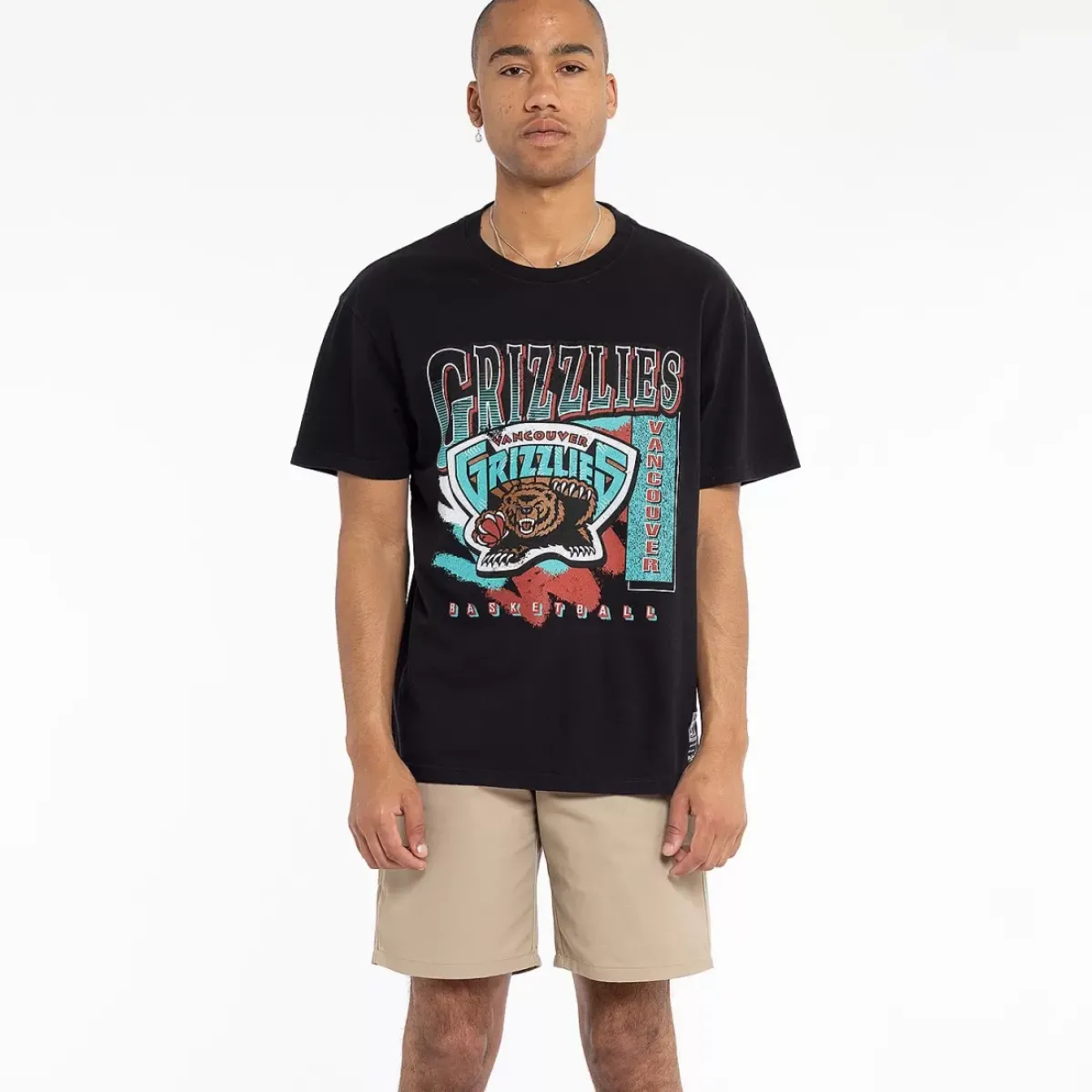MITCHELL AND NESS Tees & Singlets<Memphis Grizzlies Brush Off Tee Unisex