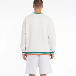MITCHELL AND NESS Hoodies & Crews<Miami Dolphins Satin Fill Crewneck Unisex