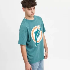 MITCHELL AND NESS Tees & Singlets<Miami Dolphins Vintage Classic Big Logo Tee Unisex