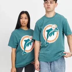 MITCHELL AND NESS Tees & Tanks<Miami Dolphins Vintage Classic Big Logo Tee Unisex